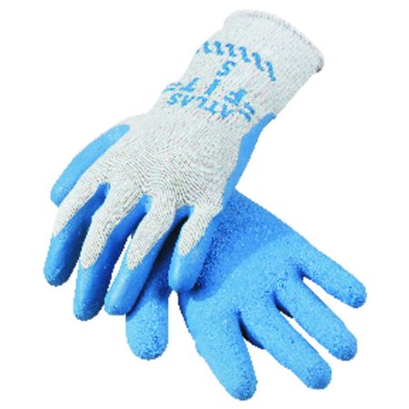 SHOWA ATLAS Fit Unisex Indoor/Outdoor Coated Work Gloves Blue/Gray XL 1 pair 300XL-10.RT